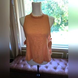 NWT, Anthropologie, Peach, Side tie, Tank Top, Size S